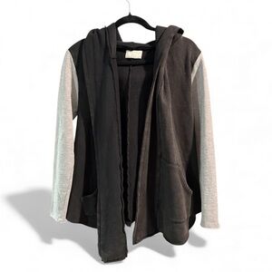 Z Supply Black Wash Cardigan Hooded Shacket- Size‎ XSmall